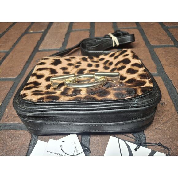 Diane Von Furstenberg Sutra Cafe Mini Leo Crossbody Purse 348$ Retail - Picture 5 of 11